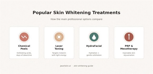 Comparing the Main Skin Whitening Treatments